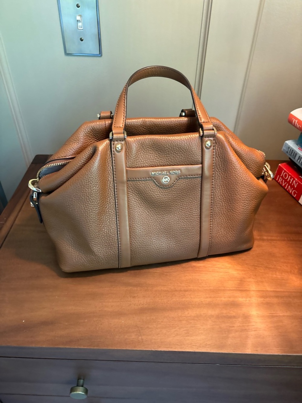 Michael Kors Brown Leather Top-Handle Bag - Picture 2 of 4